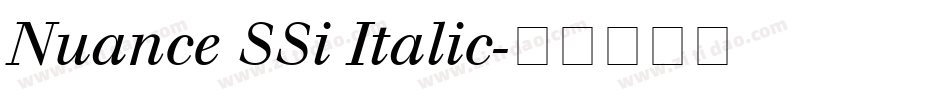Nuance SSi Italic字体转换
